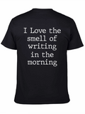 Writing Smell Morning Black Tee