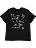 Writing Smell Morning Black Tee