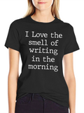 Writing Smell Morning Black Tee