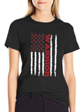 Warrior Ribbon American Flag Graphic T-Shirt