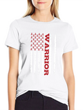 Warrior Ribbon American Flag Graphic T-Shirt