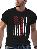 Warrior Ribbon American Flag Graphic T-Shirt