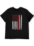 Warrior Ribbon American Flag Graphic T-Shirt