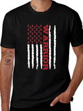 Warrior Ribbon American Flag Graphic T-Shirt