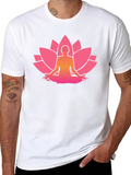 Lotus Meditation Black T-Shirt