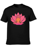 Lotus Meditation Black T-Shirt