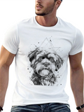 Dog Graphic Tee - Black Cotton Blend