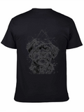Dog Graphic Tee - Black Cotton Blend