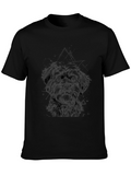 Dog Graphic Tee - Black Cotton Blend