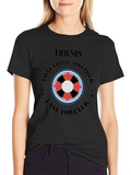 Friends Cruise Together Black Graphic T-Shirt