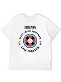 Friends Cruise Together Black Graphic T-Shirt