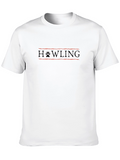Howling Paw Print Black T-Shirt