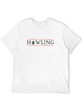 Howling Paw Print Black T-Shirt