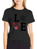 Love Snowshoeing Graphic Tee - Black