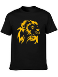 Lion Head Graphic Black T-Shirt