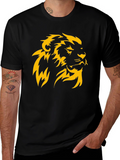 Lion Head Graphic Black T-Shirt