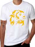 Lion Head Graphic Black T-Shirt