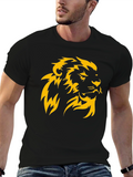 Lion Head Graphic Black T-Shirt