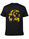 Lion Head Graphic Black T-Shirt