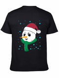 Festive Snowman Graphic Tee - Holiday Cheer