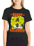 Happy Halloween Graphic Print Tee