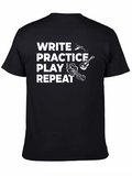 Write Practice Play Repeat Musician T-Shirt