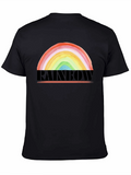 Rainbow Graphic T-Shirt - Black Cotton Tee