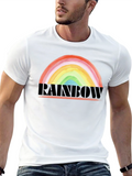 Rainbow Graphic T-Shirt - Black Cotton Tee
