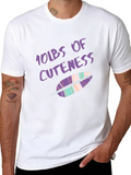 10lbs of Cuteness Feather Graphic T-Shirt