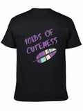 10lbs of Cuteness Feather Graphic T-Shirt