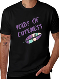 10lbs of Cuteness Feather Graphic T-Shirt