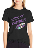10lbs of Cuteness Feather Graphic T-Shirt