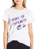 10lbs of Cuteness Feather Graphic T-Shirt