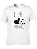 I Hate Mornings Black Graphic Tee