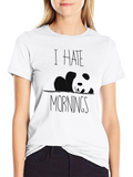 I Hate Mornings Black Graphic Tee