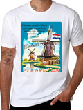 Netherlands Windmill Graphic T-Shirt