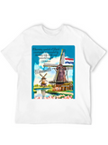 Netherlands Windmill Graphic T-Shirt