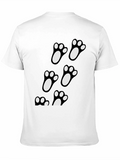Black T-Shirt with Cute Paw Prints