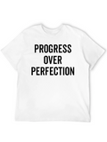 Progress Over Perfection Black T-Shirt