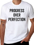 Progress Over Perfection Black T-Shirt