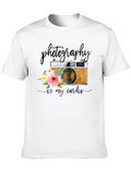 Photography is My Cardio Black T-Shirt
