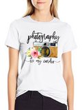 Photography is My Cardio Black T-Shirt