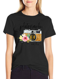 Photography is My Cardio Black T-Shirt