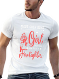 Move Over Boys Firefighter T-Shirt