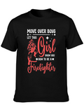 Move Over Boys Firefighter T-Shirt