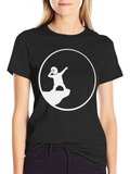 Silhouette Throwing Rocks T-Shirt - Black