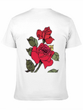 Rose Graphic Print Black T-Shirt