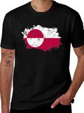 Greenland Flag T-Shirt - Grunge Style