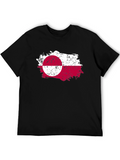 Greenland Flag T-Shirt - Grunge Style