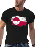 Greenland Flag T-Shirt - Grunge Style